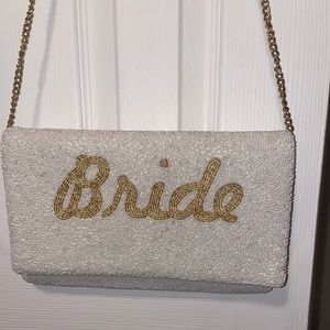 Bride beaded clutch